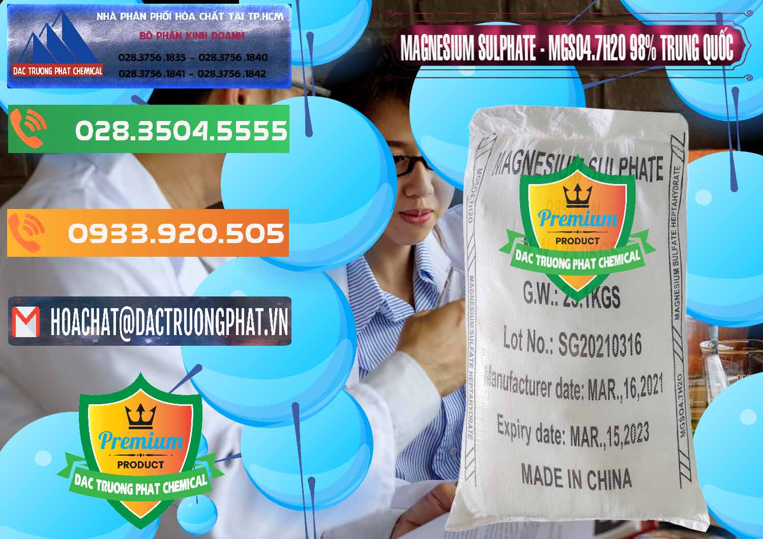 Cty chuyên phân phối _ bán MGSO4.7H2O – Magnesium Sulphate 98% Trung Quốc China - 0229 - Cty chuyên kinh doanh ( phân phối ) hóa chất tại TP.HCM - hoachatxulynuoc.com.vn