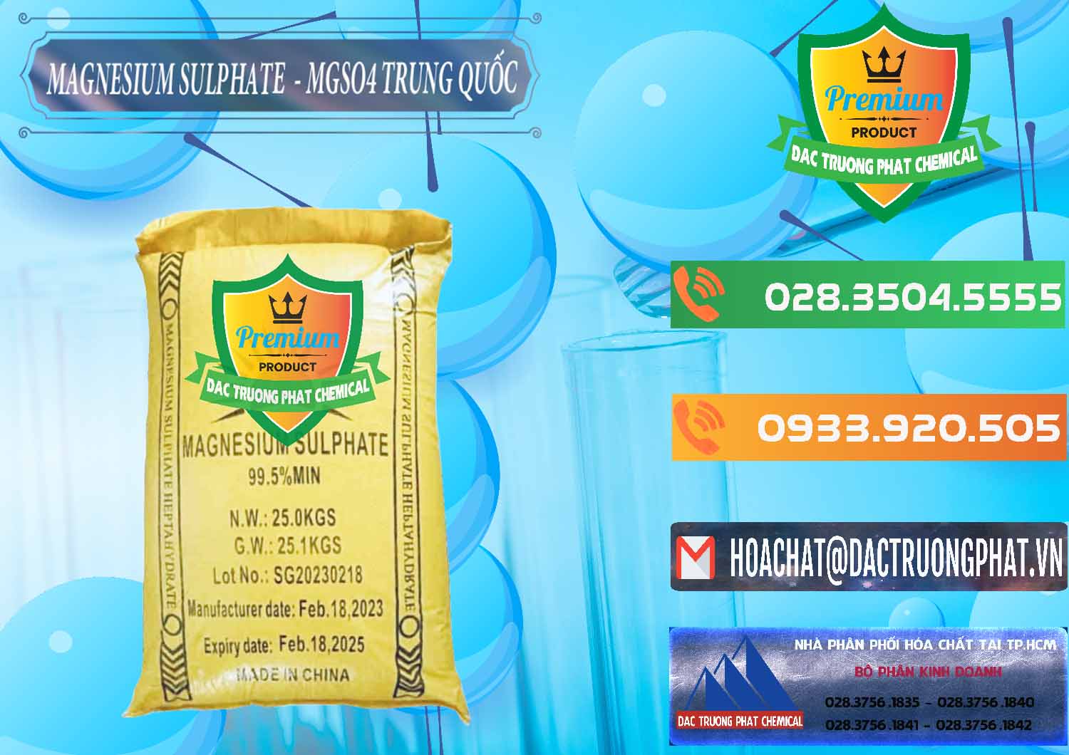 Nơi chuyên cung ứng và bán MGSO4.7H2O – Magnesium Sulphate Heptahydrate Logo Mặt Trời Trung Quốc China - 0391 - Công ty chuyên kinh doanh & cung cấp hóa chất tại TP.HCM - hoachatxulynuoc.com.vn