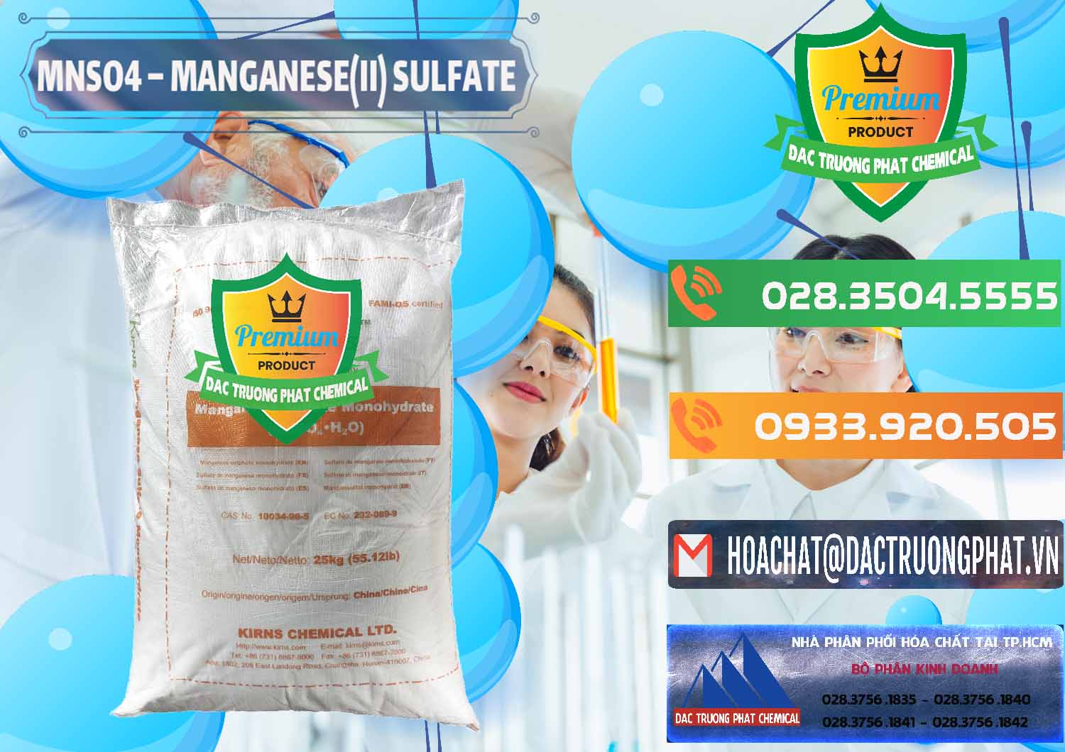 Nơi bán và phân phối MNSO4 – Manganese (II) Sulfate Kirns Trung Quốc China - 0095 - Nhà cung cấp _ bán hóa chất tại TP.HCM - hoachatxulynuoc.com.vn