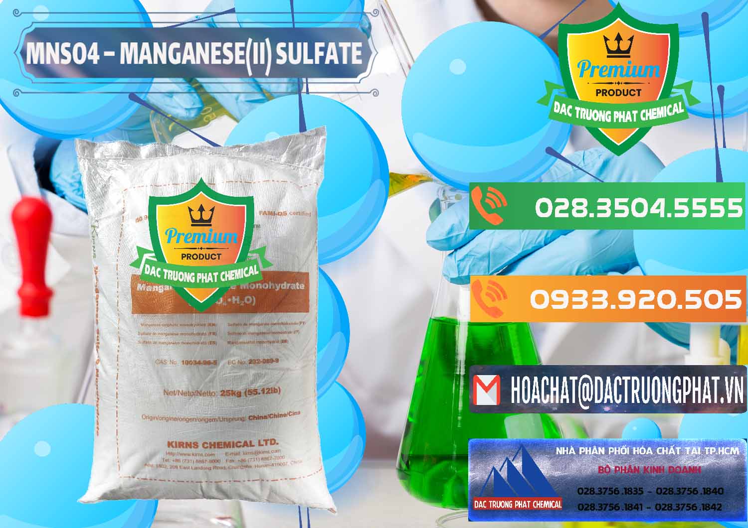 Công ty phân phối & bán MNSO4 – Manganese (II) Sulfate Kirns Trung Quốc China - 0095 - Chuyên cung ứng và phân phối hóa chất tại TP.HCM - hoachatxulynuoc.com.vn