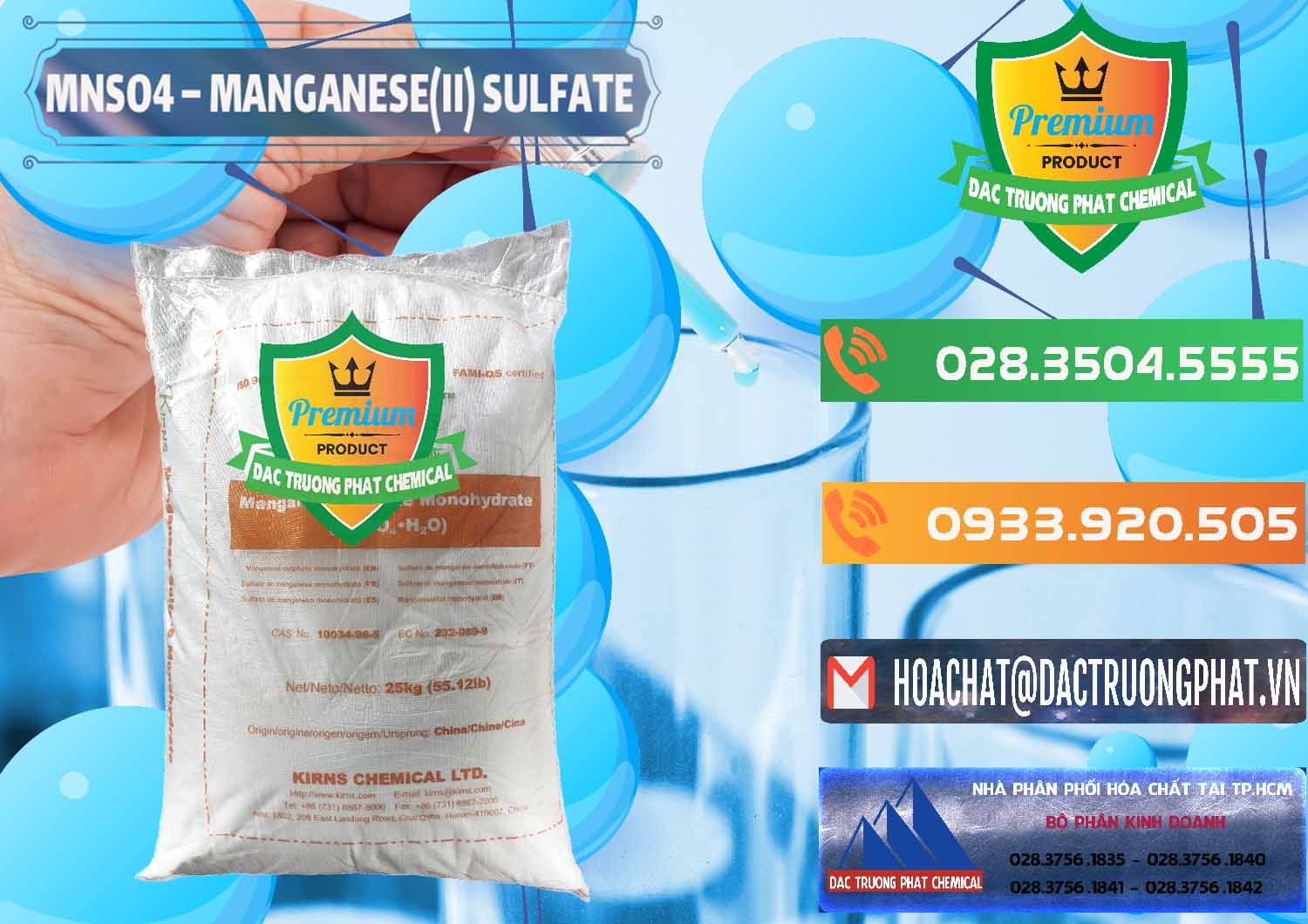 Công ty cung cấp _ bán MNSO4 – Manganese (II) Sulfate Kirns Trung Quốc China - 0095 - Cty cung cấp và nhập khẩu hóa chất tại TP.HCM - hoachatxulynuoc.com.vn