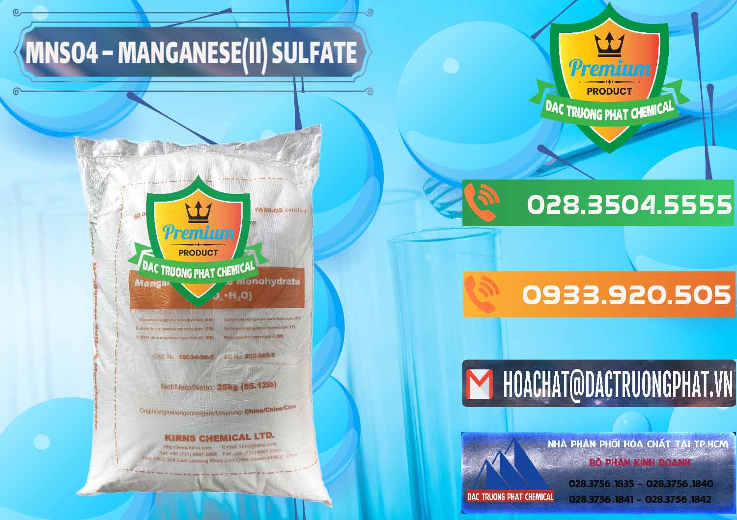 Đơn vị chuyên cung cấp - bán MNSO4 – Manganese (II) Sulfate Kirns Trung Quốc China - 0095 - Công ty phân phối _ cung cấp hóa chất tại TP.HCM - hoachatxulynuoc.com.vn