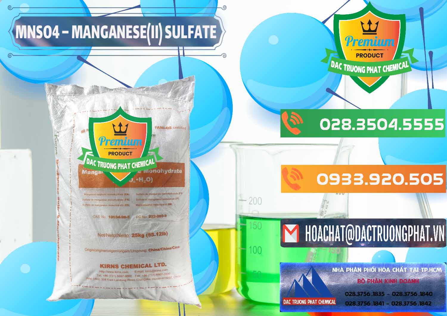 Công ty cung ứng ( bán ) MNSO4 – Manganese (II) Sulfate Kirns Trung Quốc China - 0095 - Đơn vị phân phối & bán hóa chất tại TP.HCM - hoachatxulynuoc.com.vn