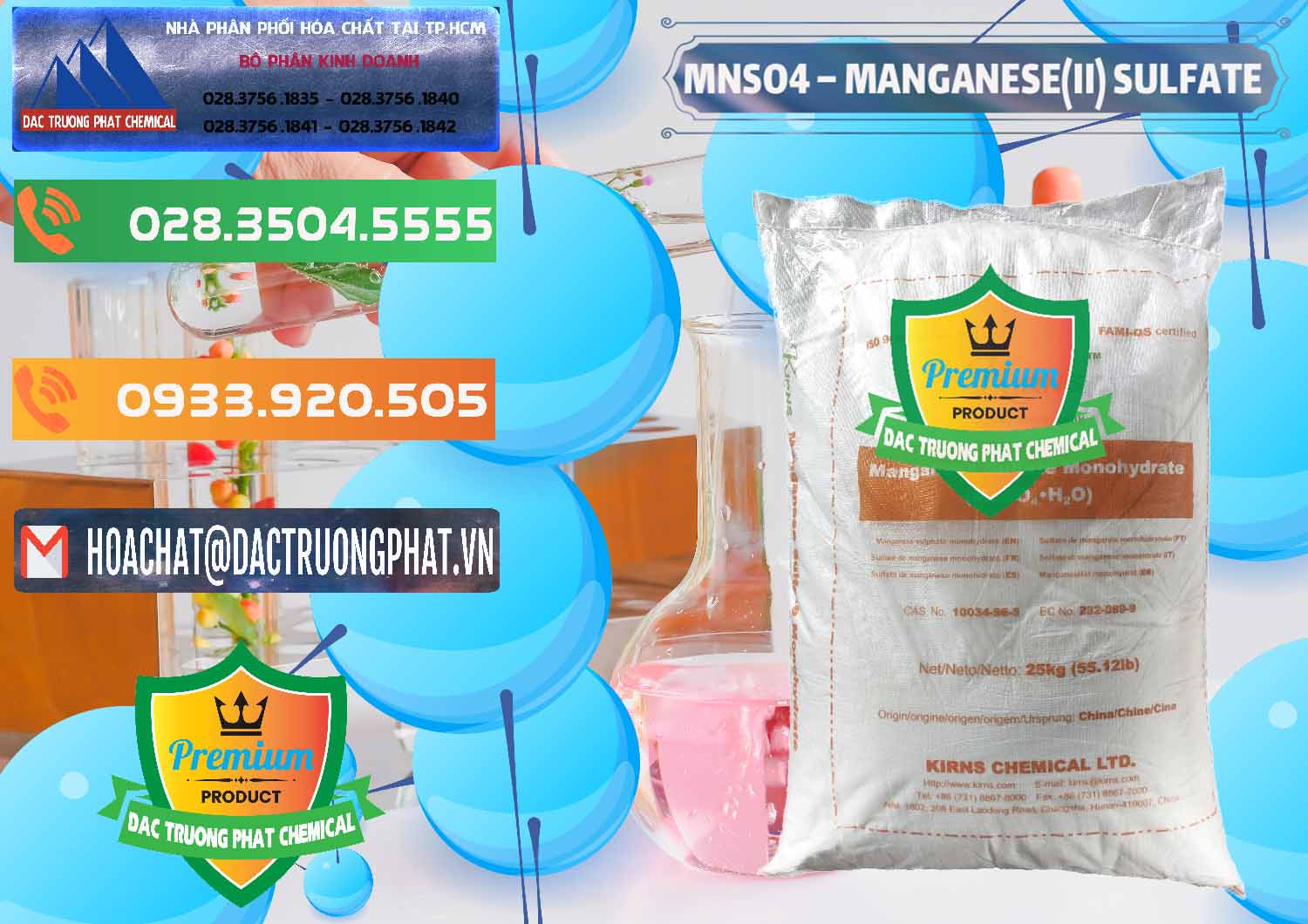 Cung ứng và bán MNSO4 – Manganese (II) Sulfate Kirns Trung Quốc China - 0095 - Nơi phân phối ( kinh doanh ) hóa chất tại TP.HCM - hoachatxulynuoc.com.vn
