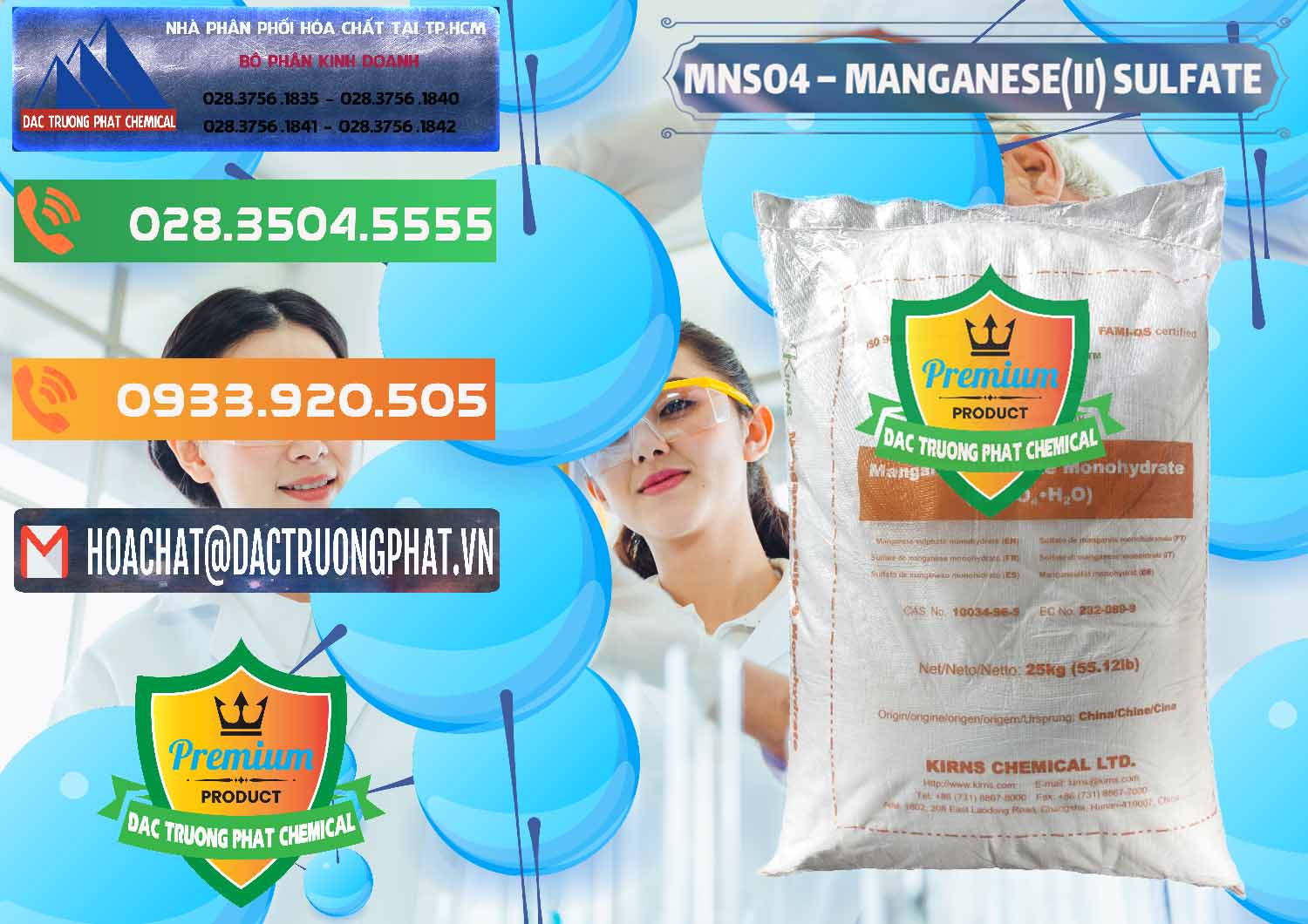 Công ty chuyên bán ( cung ứng ) MNSO4 – Manganese (II) Sulfate Kirns Trung Quốc China - 0095 - Đơn vị phân phối _ bán hóa chất tại TP.HCM - hoachatxulynuoc.com.vn