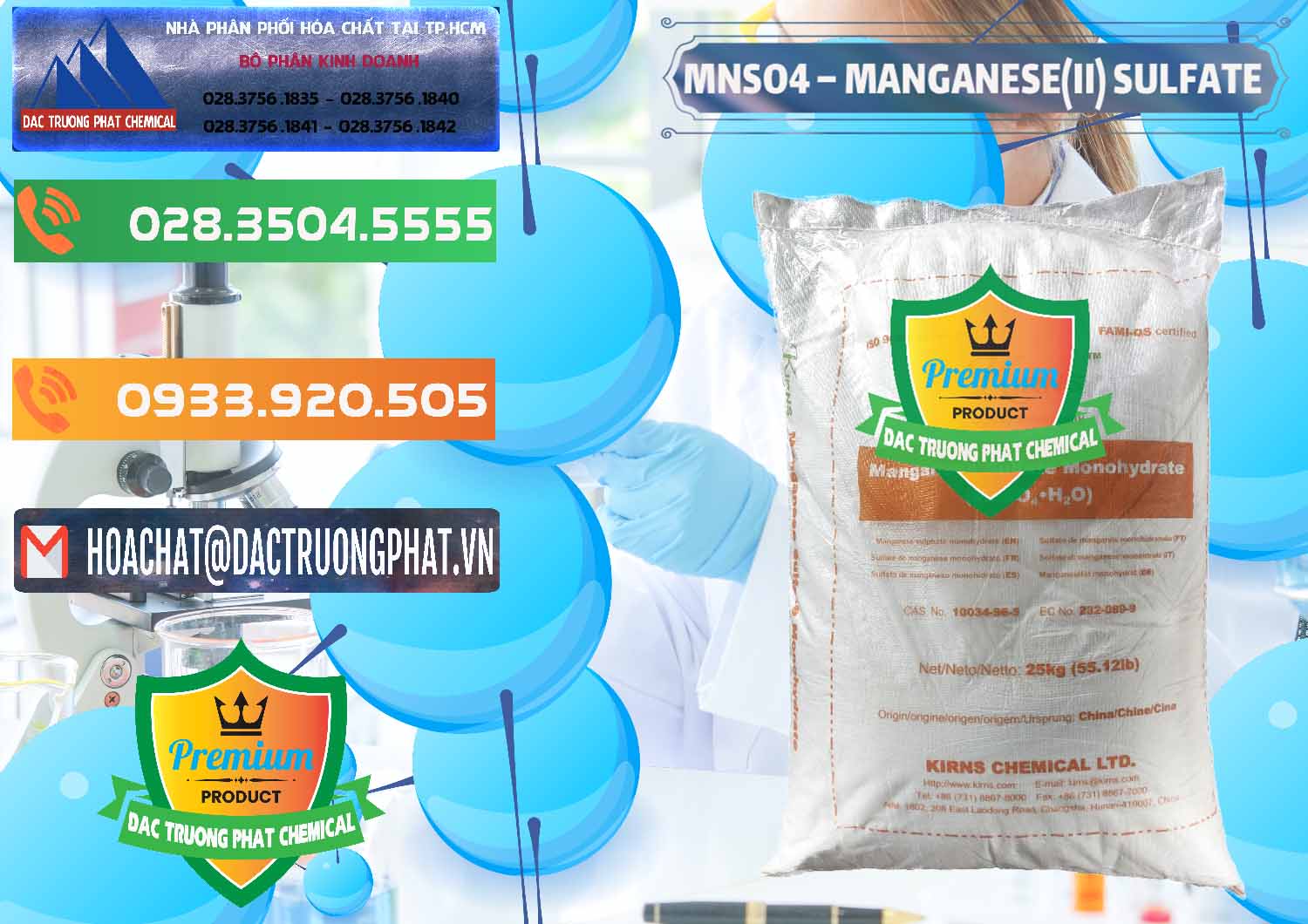 Cung ứng và bán MNSO4 – Manganese (II) Sulfate Kirns Trung Quốc China - 0095 - Cty chuyên cung cấp ( bán ) hóa chất tại TP.HCM - hoachatxulynuoc.com.vn
