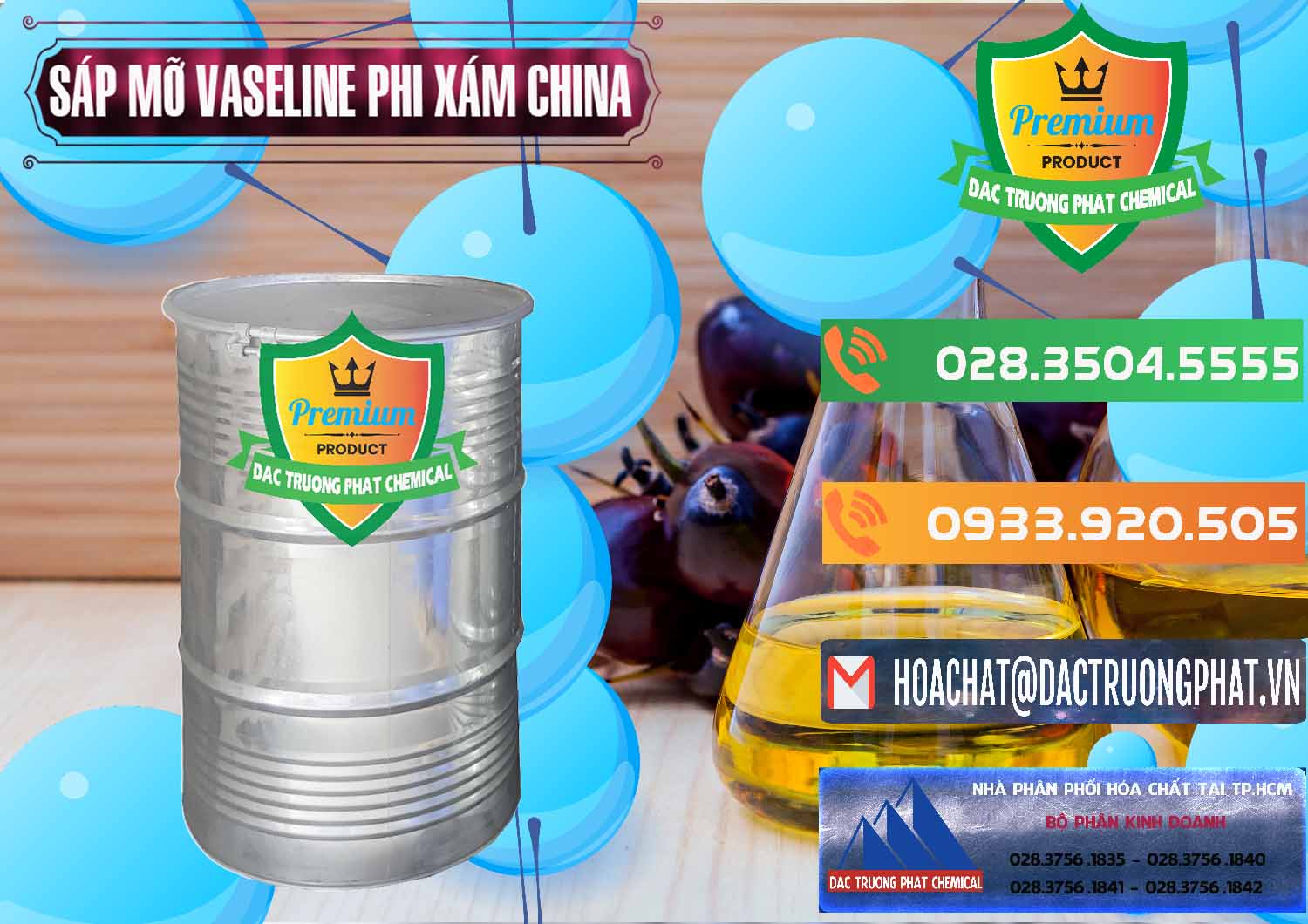 Nơi bán - phân phối Sáp Mỡ Vaseline Phi Xám Trung Quốc China - 0291 - Công ty chuyên nhập khẩu - phân phối hóa chất tại TP.HCM - hoachatxulynuoc.com.vn