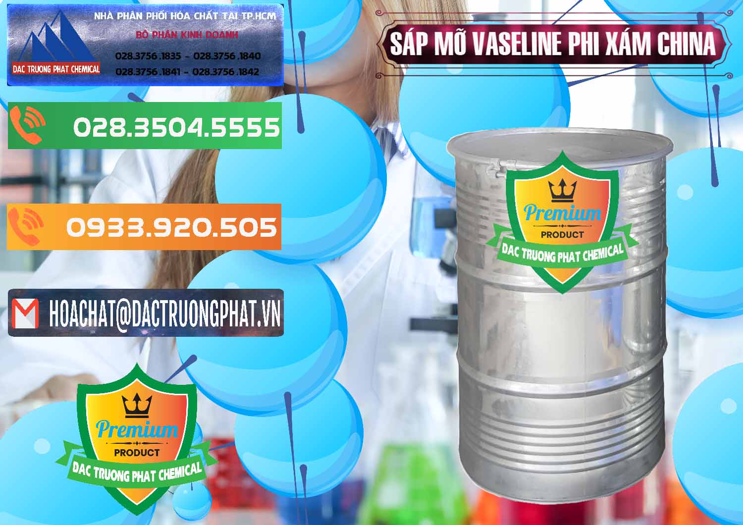 Đơn vị phân phối _ bán Sáp Mỡ Vaseline Phi Xám Trung Quốc China - 0291 - Cty chuyên phân phối ( bán ) hóa chất tại TP.HCM - hoachatxulynuoc.com.vn
