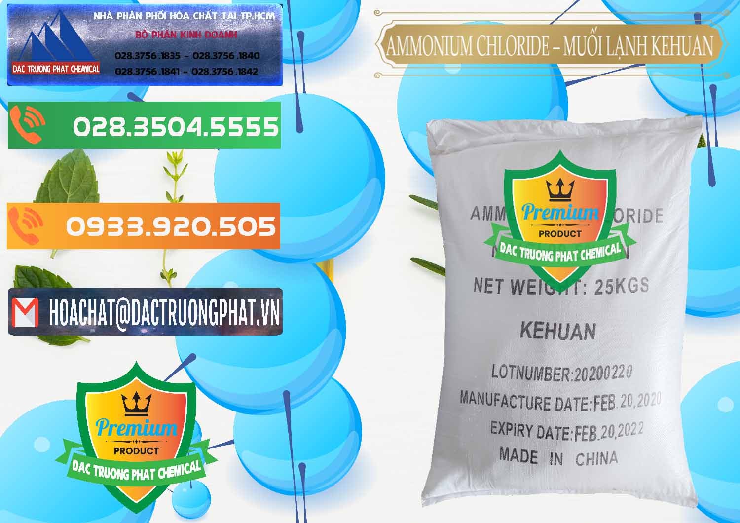 Nhập khẩu - bán Ammonium Chloride – NH4CL Muối Lạnh Kehuan Trung Quốc China - 0022 - Công ty chuyên cung cấp _ kinh doanh hóa chất tại TP.HCM - hoachatxulynuoc.com.vn