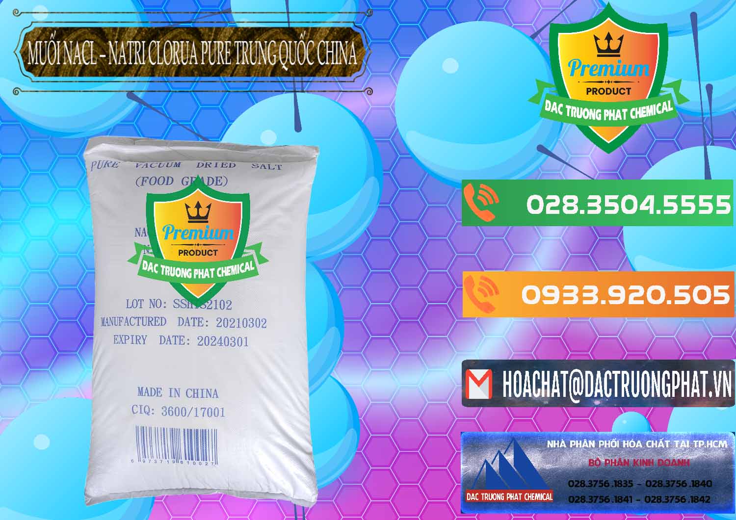 Đơn vị bán và phân phối Muối NaCL – Sodium Chloride Pure Trung Quốc China - 0230 - Chuyên phân phối và kinh doanh hóa chất tại TP.HCM - hoachatxulynuoc.com.vn