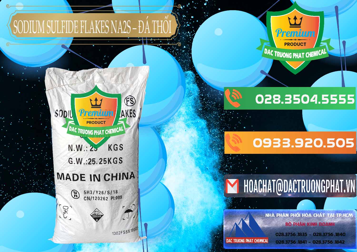 Nơi chuyên bán ( cung ứng ) Sodium Sulfide Flakes NA2S – Đá Thối Đỏ Trung Quốc China - 0150 - Đơn vị bán & cung cấp hóa chất tại TP.HCM - hoachatxulynuoc.com.vn