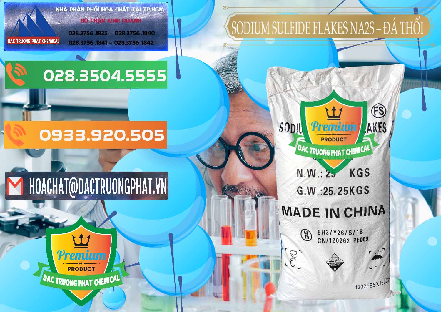 Cty cung ứng - bán Sodium Sulfide Flakes NA2S – Đá Thối Đỏ Trung Quốc China - 0150 - Cty chuyên cung ứng & phân phối hóa chất tại TP.HCM - hoachatxulynuoc.com.vn