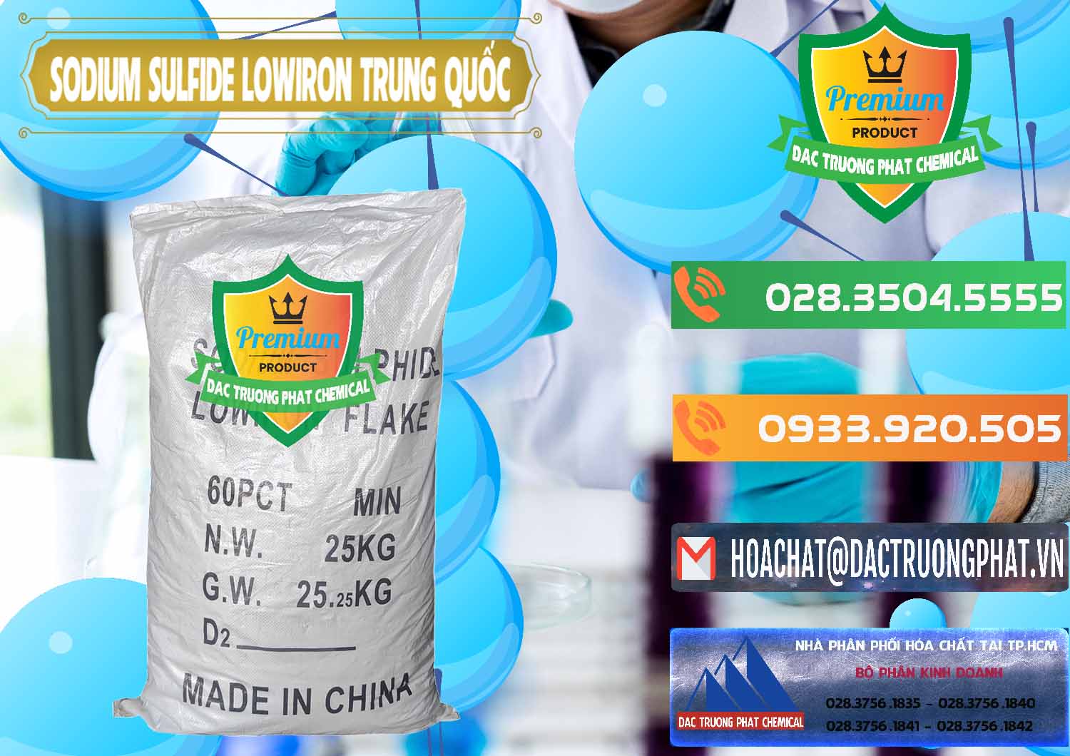 Cty kinh doanh _ bán Sodium Sulfide NA2S – Đá Thối Lowiron Trung Quốc China - 0227 - Nơi chuyên nhập khẩu & cung cấp hóa chất tại TP.HCM - hoachatxulynuoc.com.vn