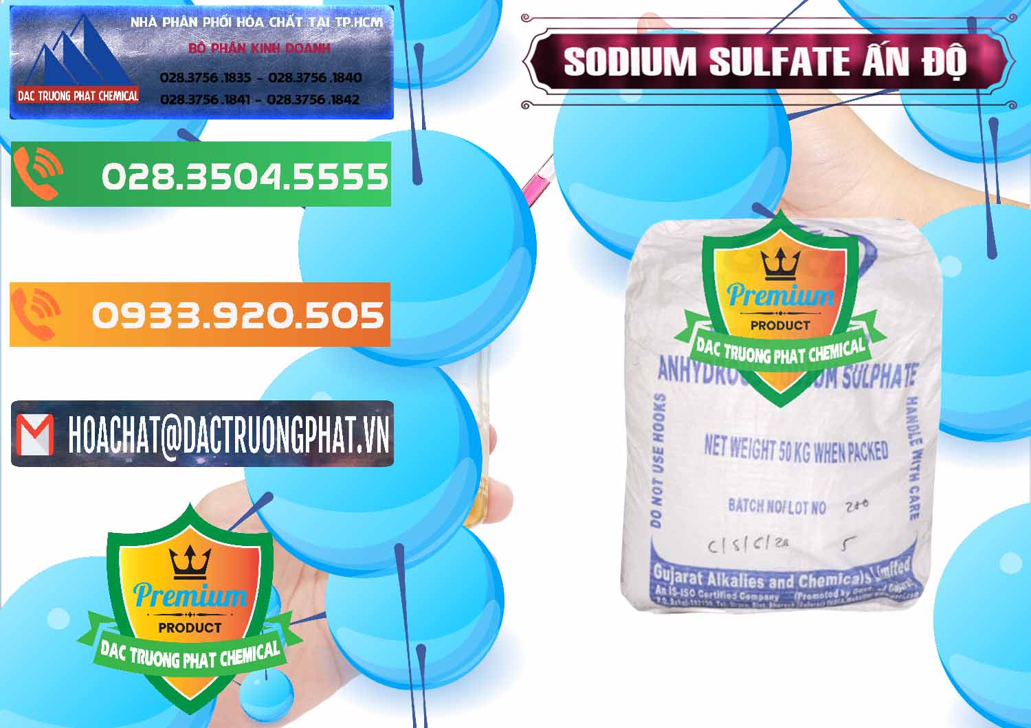 Cty nhập khẩu & bán Sodium Sulphate - Muối Sunfat Na2SO4 GACL Ấn Độ India - 0461 - Nơi chuyên cung cấp _ bán hóa chất tại TP.HCM - hoachatxulynuoc.com.vn