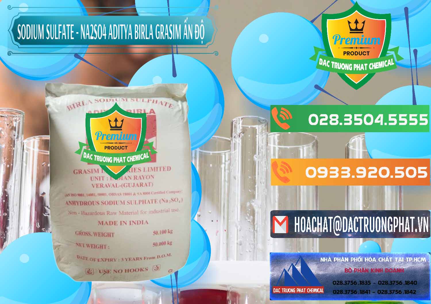 Phân phối & bán Sodium Sulphate - Muối Sunfat Na2SO4 Grasim Ấn Độ India - 0356 - Nơi cung ứng - phân phối hóa chất tại TP.HCM - hoachatxulynuoc.com.vn