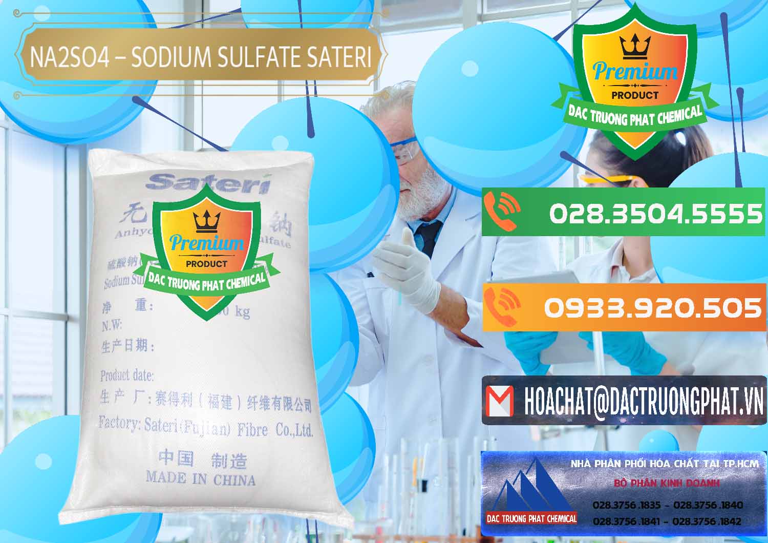 Cty nhập khẩu ( bán ) Sodium Sulphate - Muối Sunfat Na2SO4 Sateri Trung Quốc China - 0100 - Đơn vị chuyên phân phối - cung ứng hóa chất tại TP.HCM - hoachatxulynuoc.com.vn