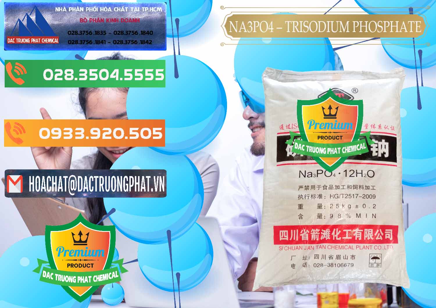 Nơi nhập khẩu - bán Na3PO4 – Trisodium Phosphate Trung Quốc China JT - 0102 - Nhà nhập khẩu & phân phối hóa chất tại TP.HCM - hoachatxulynuoc.com.vn