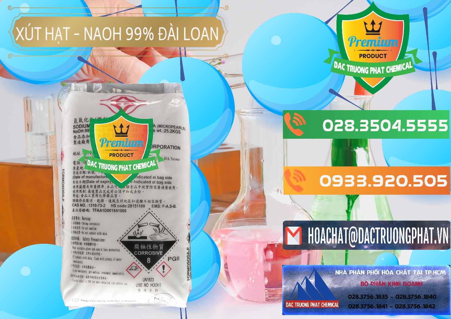 Cty kinh doanh và bán Xút Hạt - NaOH Bột 99% Đài Loan Taiwan Formosa - 0167 - Cty phân phối ( cung cấp ) hóa chất tại TP.HCM - hoachatxulynuoc.com.vn