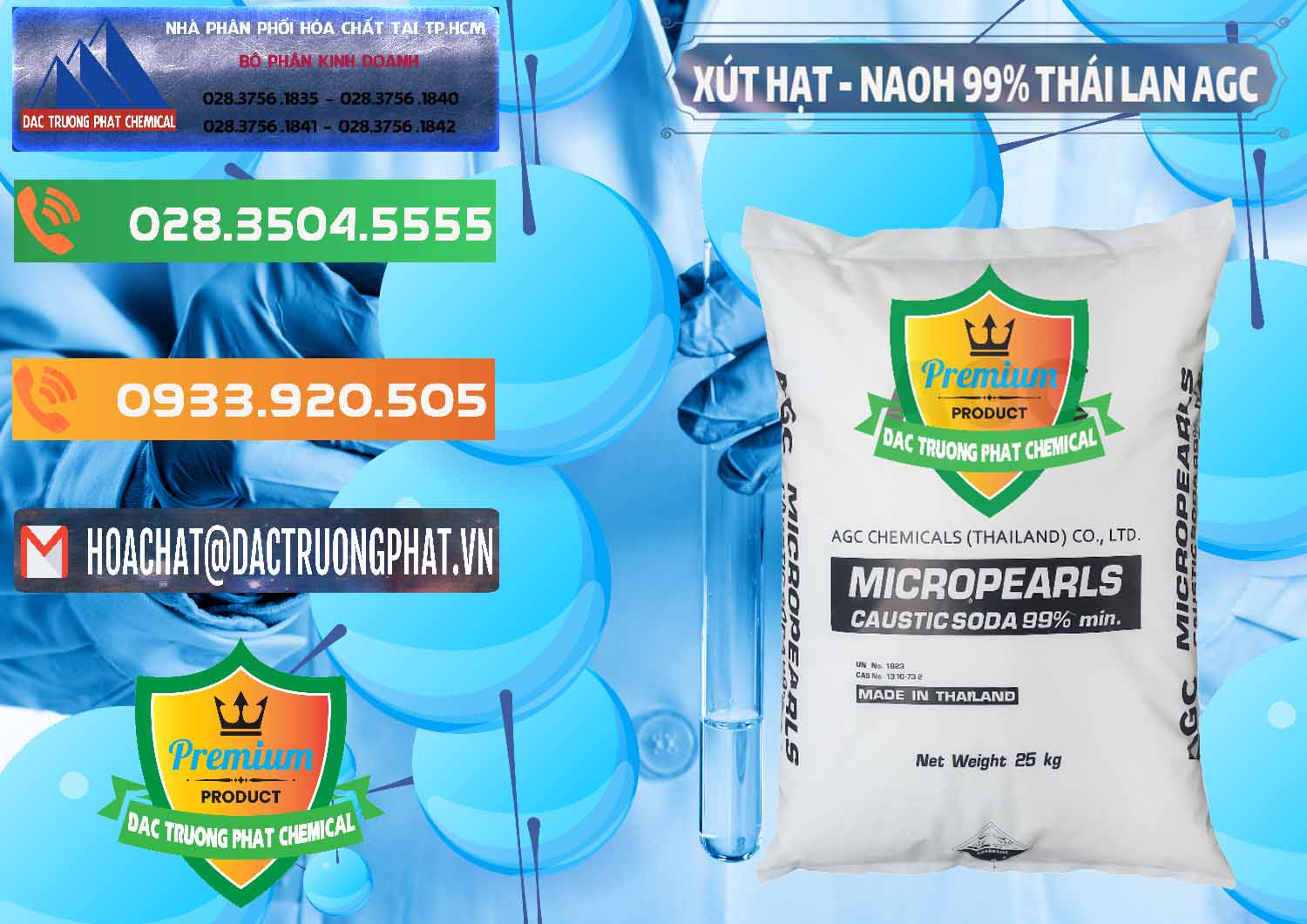 Công ty chuyên kinh doanh & bán Xút Hạt - NaOH Bột 99% AGC Thái Lan - 0168 - Chuyên phân phối và kinh doanh hóa chất tại TP.HCM - hoachatxulynuoc.com.vn