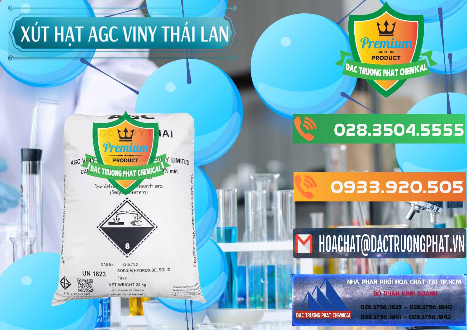 Đơn vị nhập khẩu - bán Xút Hạt - NaOH Bột 99% AGC Viny Thái Lan - 0399 - Nơi chuyên cung ứng ( phân phối ) hóa chất tại TP.HCM - hoachatxulynuoc.com.vn
