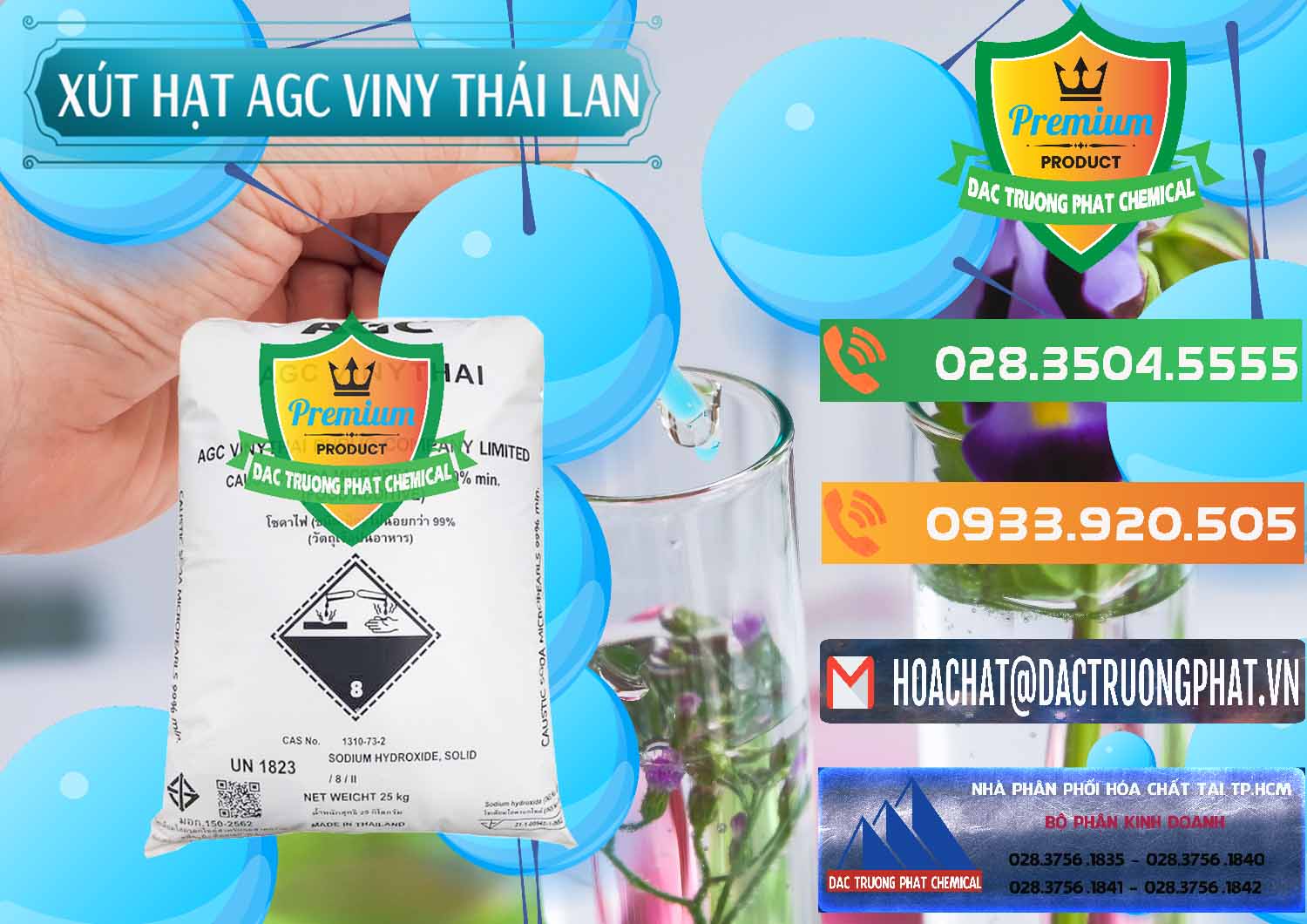 Đơn vị bán và cung ứng Xút Hạt - NaOH Bột 99% AGC Viny Thái Lan - 0399 - Công ty cung ứng - phân phối hóa chất tại TP.HCM - hoachatxulynuoc.com.vn