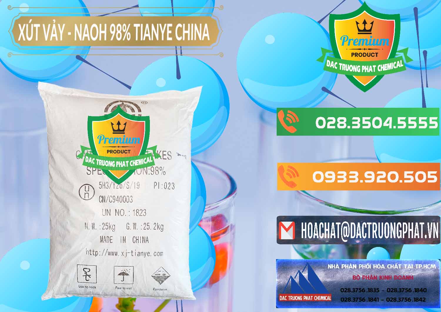 Nơi chuyên kinh doanh & bán Xút Vảy - NaOH Vảy 98% Tianye Trung Quốc China - 0177 - Nơi cung cấp - nhập khẩu hóa chất tại TP.HCM - hoachatxulynuoc.com.vn