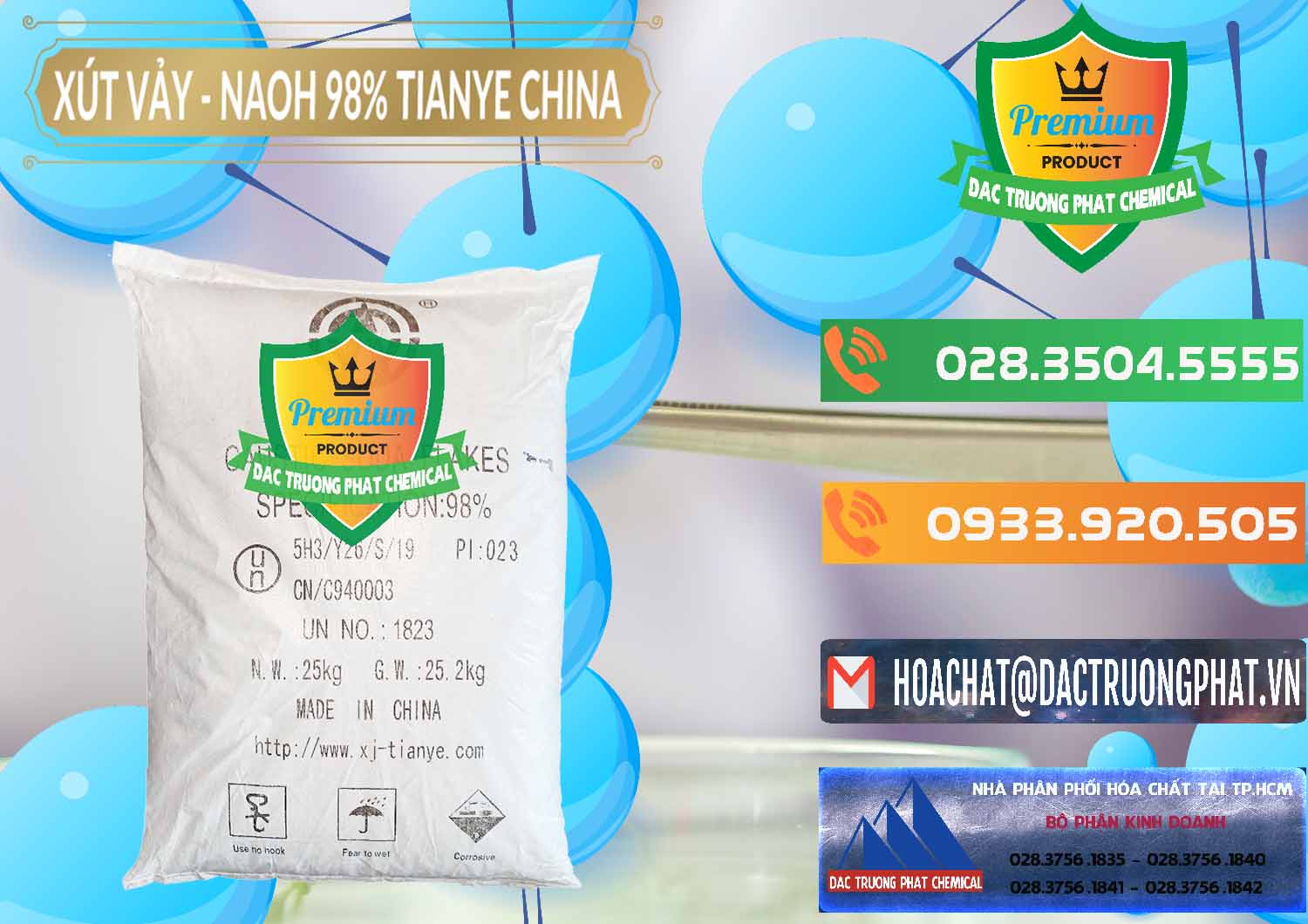 Nơi chuyên nhập khẩu _ bán Xút Vảy - NaOH Vảy 98% Tianye Trung Quốc China - 0177 - Nơi cung cấp & bán hóa chất tại TP.HCM - hoachatxulynuoc.com.vn