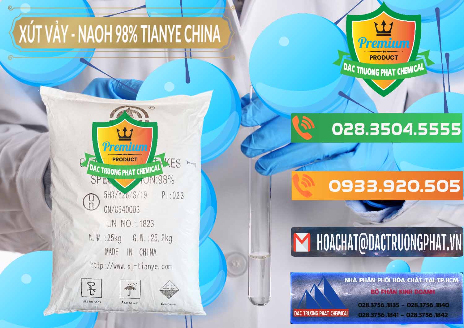 Kinh doanh - bán Xút Vảy - NaOH Vảy 98% Tianye Trung Quốc China - 0177 - Đơn vị chuyên phân phối & bán hóa chất tại TP.HCM - hoachatxulynuoc.com.vn