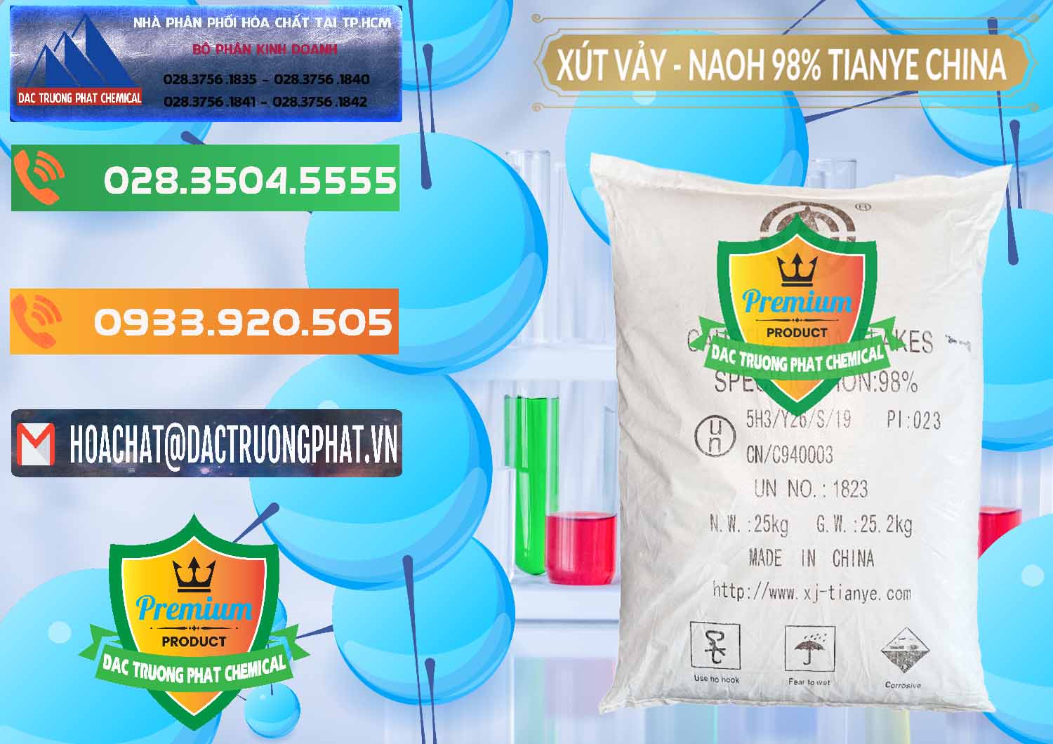Bán - phân phối Xút Vảy - NaOH Vảy 98% Tianye Trung Quốc China - 0177 - Cty chuyên phân phối _ bán hóa chất tại TP.HCM - hoachatxulynuoc.com.vn
