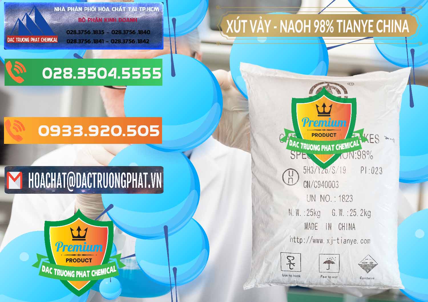 Cty chuyên bán - cung cấp Xút Vảy - NaOH Vảy 98% Tianye Trung Quốc China - 0177 - Kinh doanh _ cung cấp hóa chất tại TP.HCM - hoachatxulynuoc.com.vn
