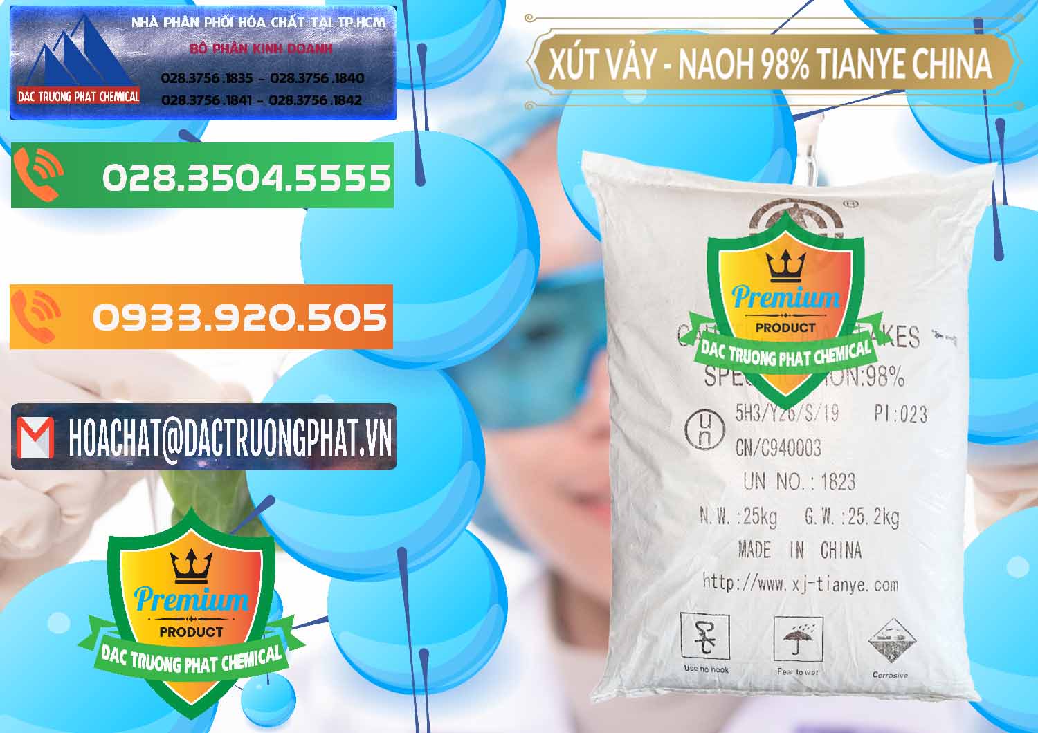 Cty bán và phân phối Xút Vảy - NaOH Vảy 98% Tianye Trung Quốc China - 0177 - Nơi cung cấp và bán hóa chất tại TP.HCM - hoachatxulynuoc.com.vn