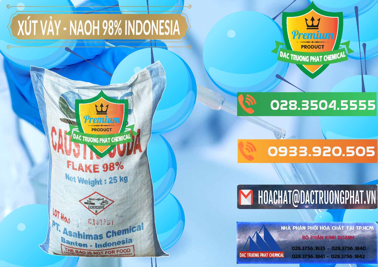 Nơi bán ( phân phối ) Xút Vảy - NaOH Vảy 98% ASC Indonesia - 0172 - Nơi chuyên phân phối & nhập khẩu hóa chất tại TP.HCM - hoachatxulynuoc.com.vn