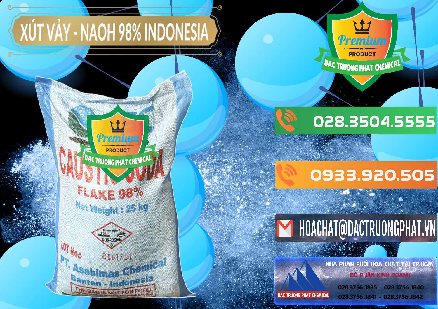 Chuyên cung cấp - bán Xút Vảy - NaOH Vảy 98% ASC Indonesia - 0172 - Đơn vị chuyên nhập khẩu và phân phối hóa chất tại TP.HCM - hoachatxulynuoc.com.vn