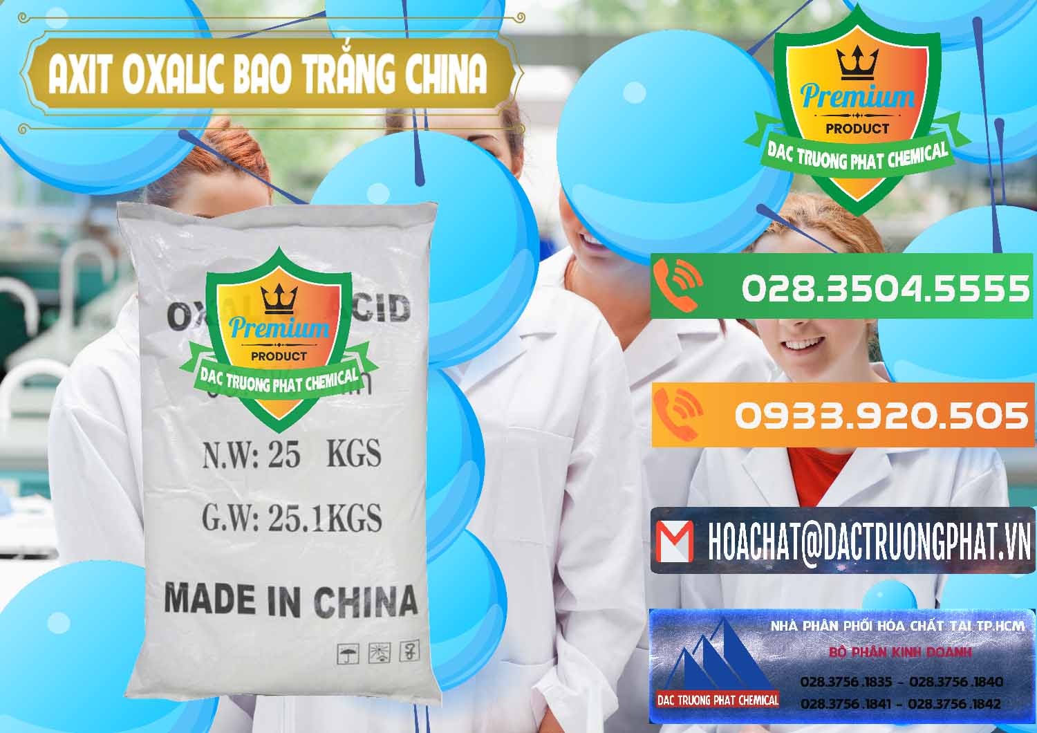 Cung cấp và bán Acid Oxalic – Axit Oxalic 99.6% Bao Trắng Trung Quốc China - 0270 - Cty bán ( cung cấp ) hóa chất tại TP.HCM - hoachatxulynuoc.com.vn