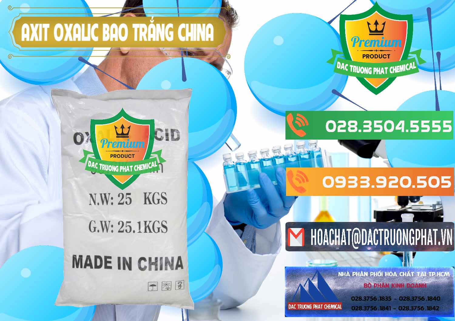 Công ty phân phối - bán Acid Oxalic – Axit Oxalic 99.6% Bao Trắng Trung Quốc China - 0270 - Công ty cung ứng _ phân phối hóa chất tại TP.HCM - hoachatxulynuoc.com.vn