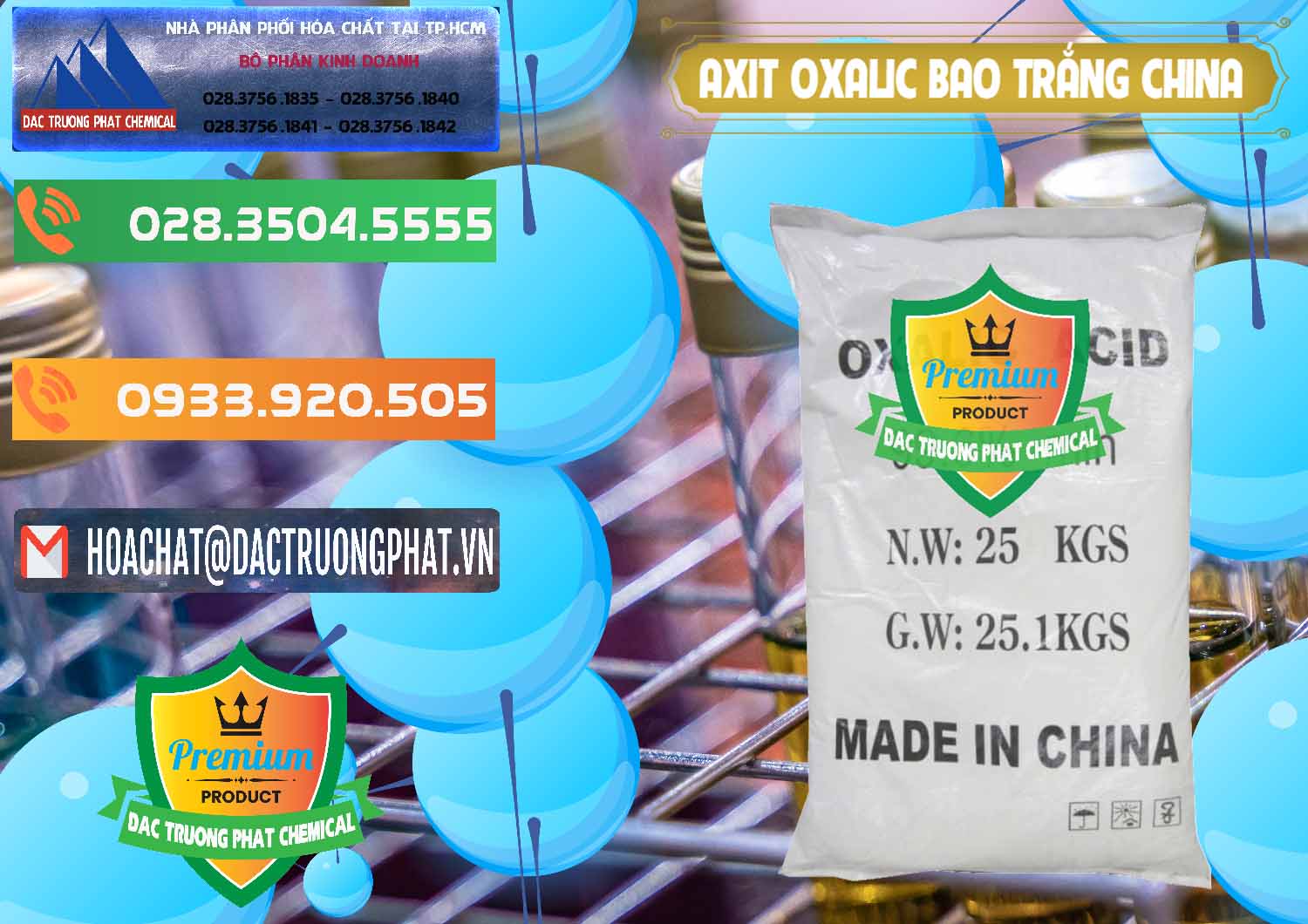 Đơn vị phân phối ( bán ) Acid Oxalic – Axit Oxalic 99.6% Bao Trắng Trung Quốc China - 0270 - Chuyên cung cấp ( kinh doanh ) hóa chất tại TP.HCM - hoachatxulynuoc.com.vn