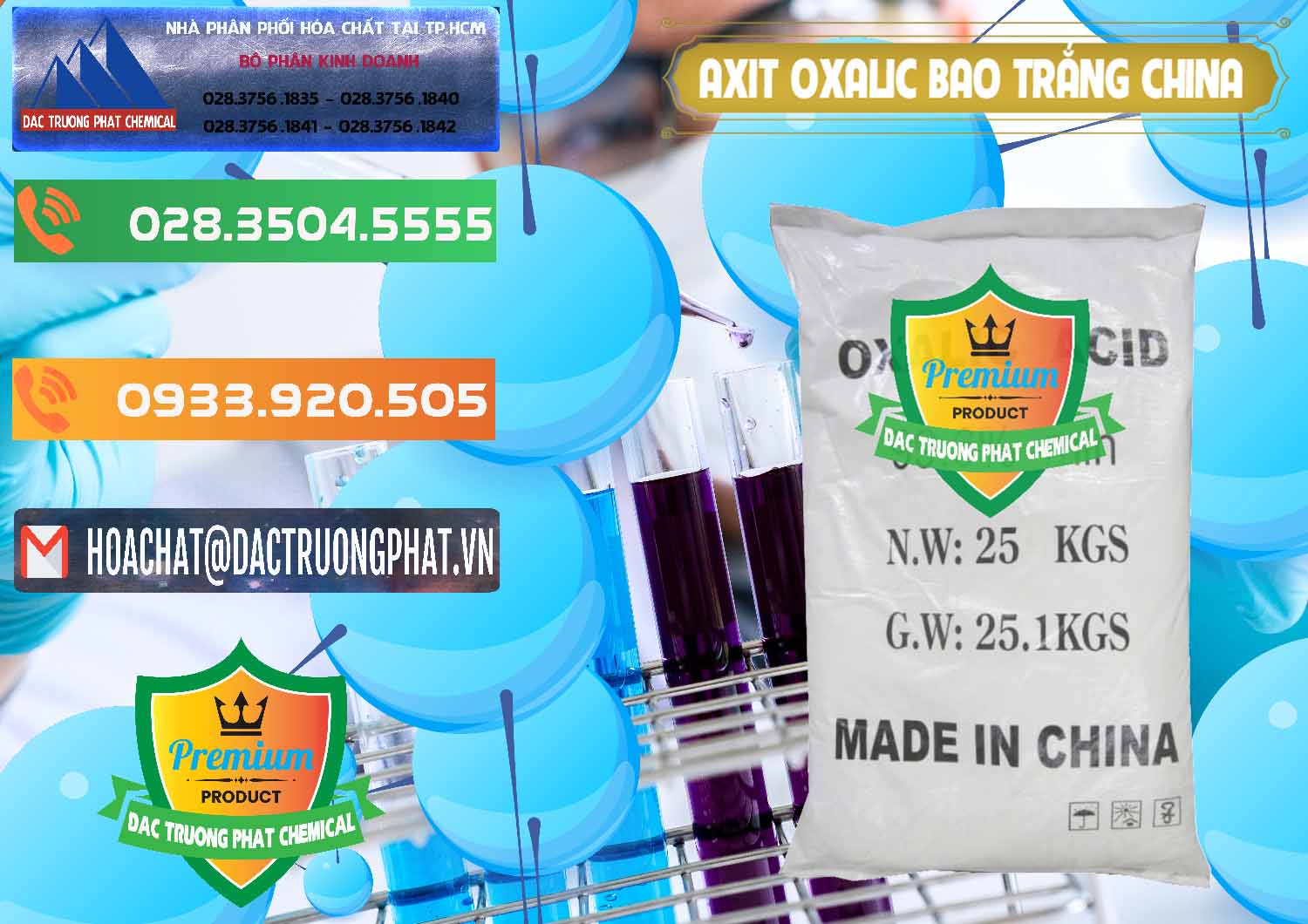 Nơi chuyên cung ứng và bán Acid Oxalic – Axit Oxalic 99.6% Bao Trắng Trung Quốc China - 0270 - Công ty chuyên cung cấp & bán hóa chất tại TP.HCM - hoachatxulynuoc.com.vn