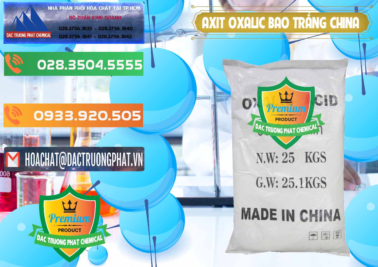 Đơn vị chuyên cung cấp ( bán ) Acid Oxalic – Axit Oxalic 99.6% Bao Trắng Trung Quốc China - 0270 - Chuyên kinh doanh ( phân phối ) hóa chất tại TP.HCM - hoachatxulynuoc.com.vn