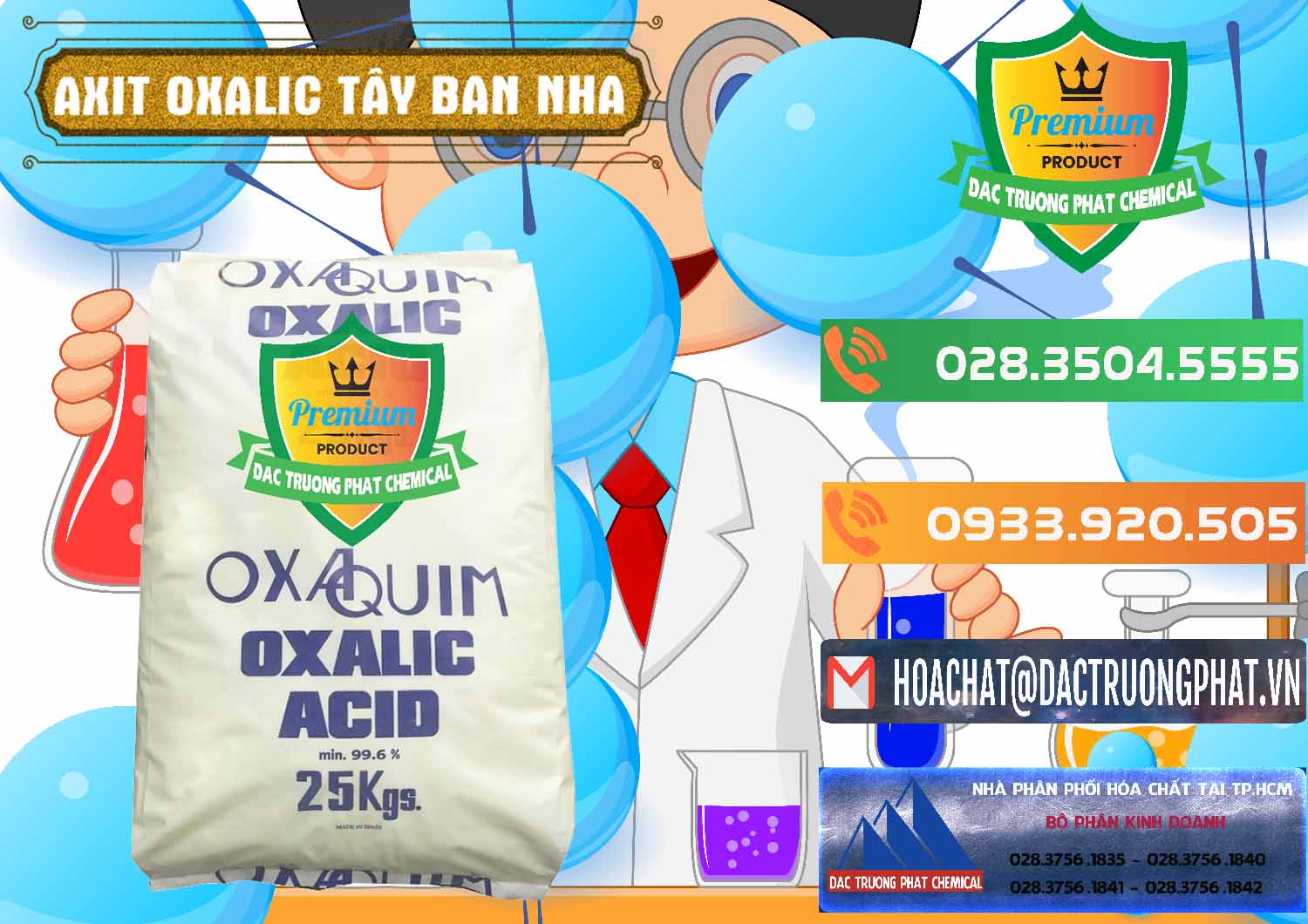 Nhà cung cấp ( bán ) Acid Oxalic – Axit Oxalic 99.6% Tây Ban Nha Spain - 0269 - Công ty bán - phân phối hóa chất tại TP.HCM - hoachatxulynuoc.com.vn
