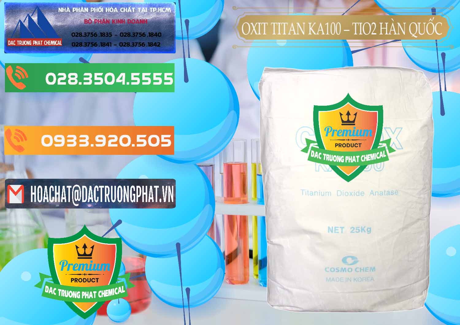Cty chuyên cung cấp - bán Oxit Titan KA100 – Tio2 Hàn Quốc Korea - 0107 - Nơi chuyên cung cấp _ kinh doanh hóa chất tại TP.HCM - hoachatxulynuoc.com.vn