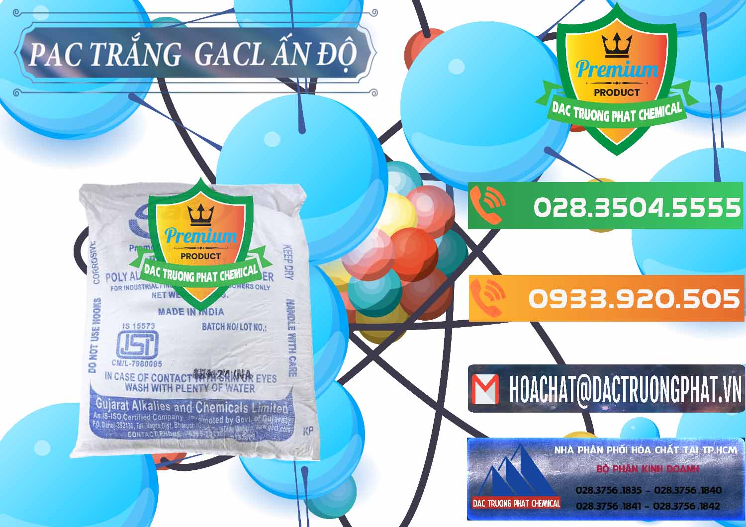 Chuyên bán & cung cấp PAC - Polyaluminium Chloride Trắng GACL Ấn Độ India - 0266 - Cty kinh doanh & cung cấp hóa chất tại TP.HCM - hoachatxulynuoc.com.vn