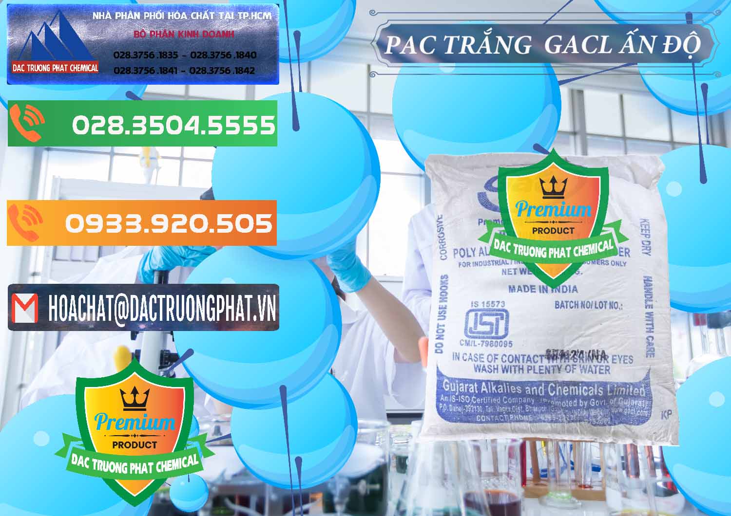 Bán & cung cấp PAC - Polyaluminium Chloride Trắng GACL Ấn Độ India - 0266 - Cung cấp - nhập khẩu hóa chất tại TP.HCM - hoachatxulynuoc.com.vn