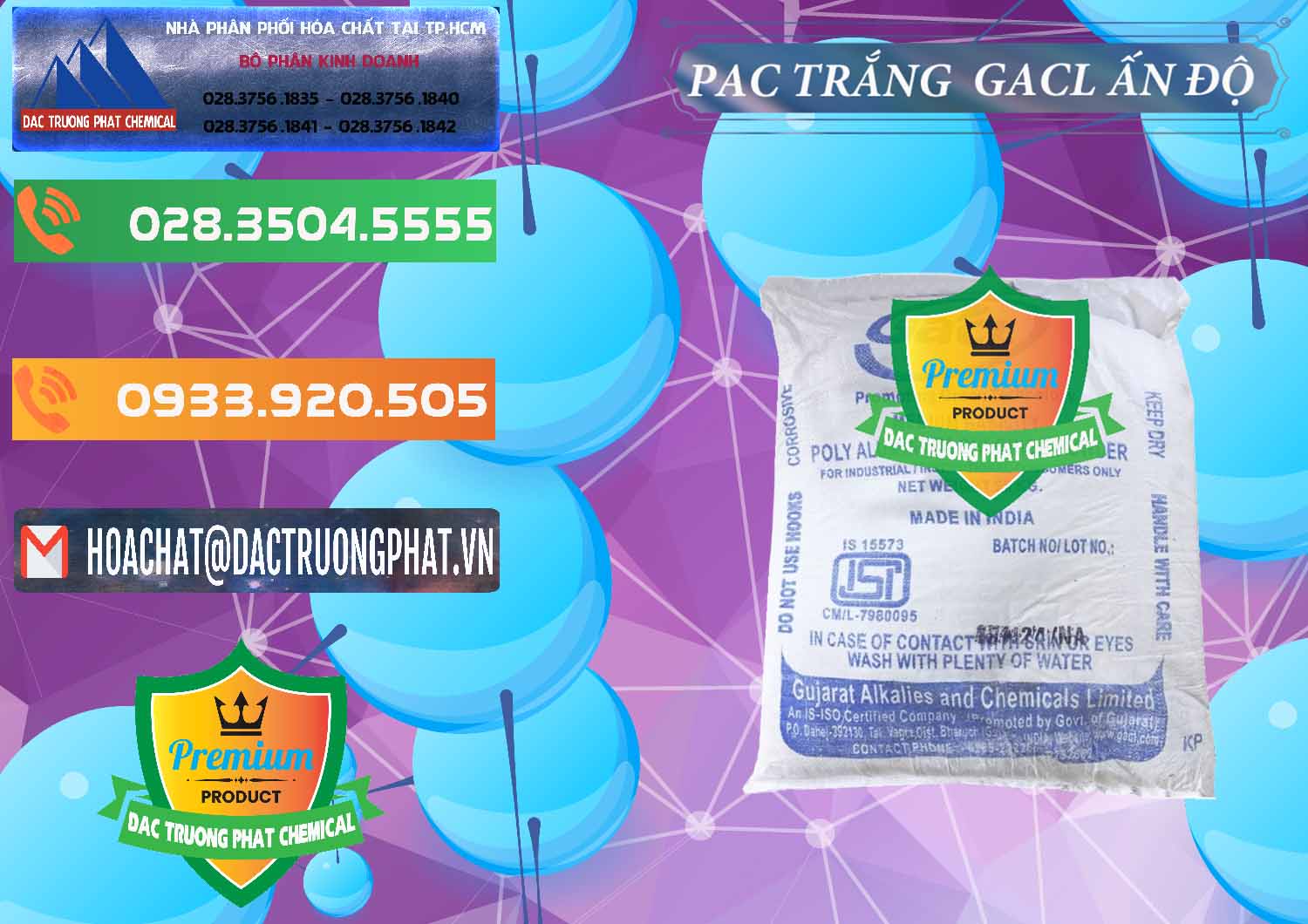 Nơi bán - phân phối PAC - Polyaluminium Chloride Trắng GACL Ấn Độ India - 0266 - Đơn vị chuyên kinh doanh _ phân phối hóa chất tại TP.HCM - hoachatxulynuoc.com.vn