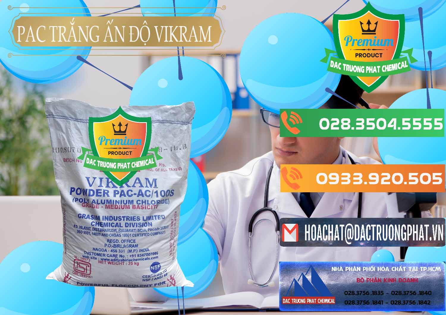 Nơi bán _ cung cấp PAC - Polyaluminium Chloride Ấn Độ India Vikram - 0120 - Đơn vị kinh doanh & cung cấp hóa chất tại TP.HCM - hoachatxulynuoc.com.vn