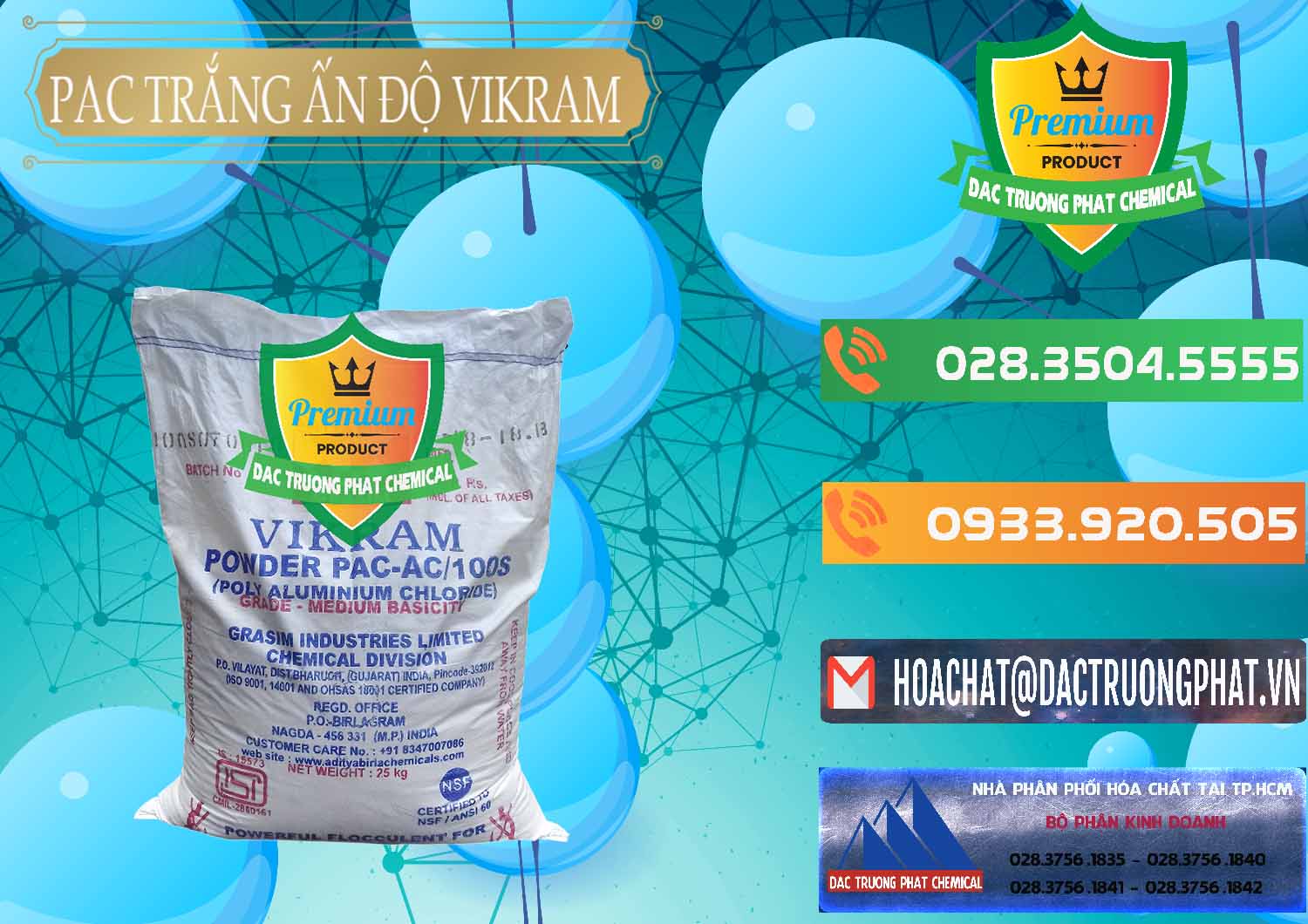 Công ty bán ( phân phối ) PAC - Polyaluminium Chloride Ấn Độ India Vikram - 0120 - Nơi chuyên nhập khẩu và phân phối hóa chất tại TP.HCM - hoachatxulynuoc.com.vn