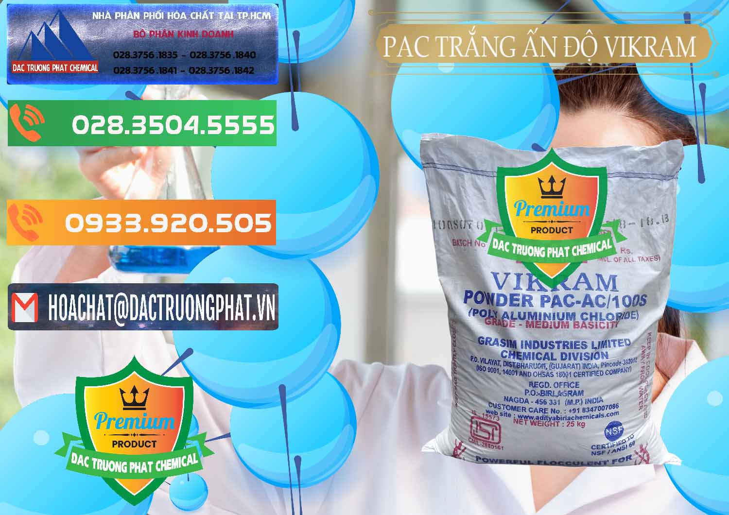 Cty chuyên nhập khẩu _ bán PAC - Polyaluminium Chloride Ấn Độ India Vikram - 0120 - Công ty chuyên cung ứng _ phân phối hóa chất tại TP.HCM - hoachatxulynuoc.com.vn