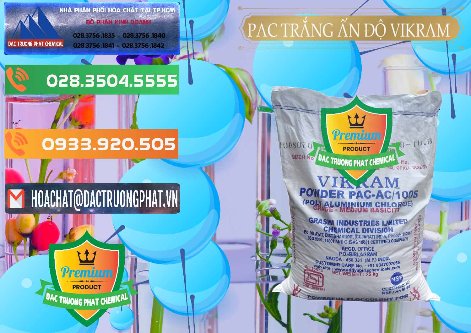 Đơn vị chuyên bán _ cung ứng PAC - Polyaluminium Chloride Ấn Độ India Vikram - 0120 - Nơi bán ( cung cấp ) hóa chất tại TP.HCM - hoachatxulynuoc.com.vn