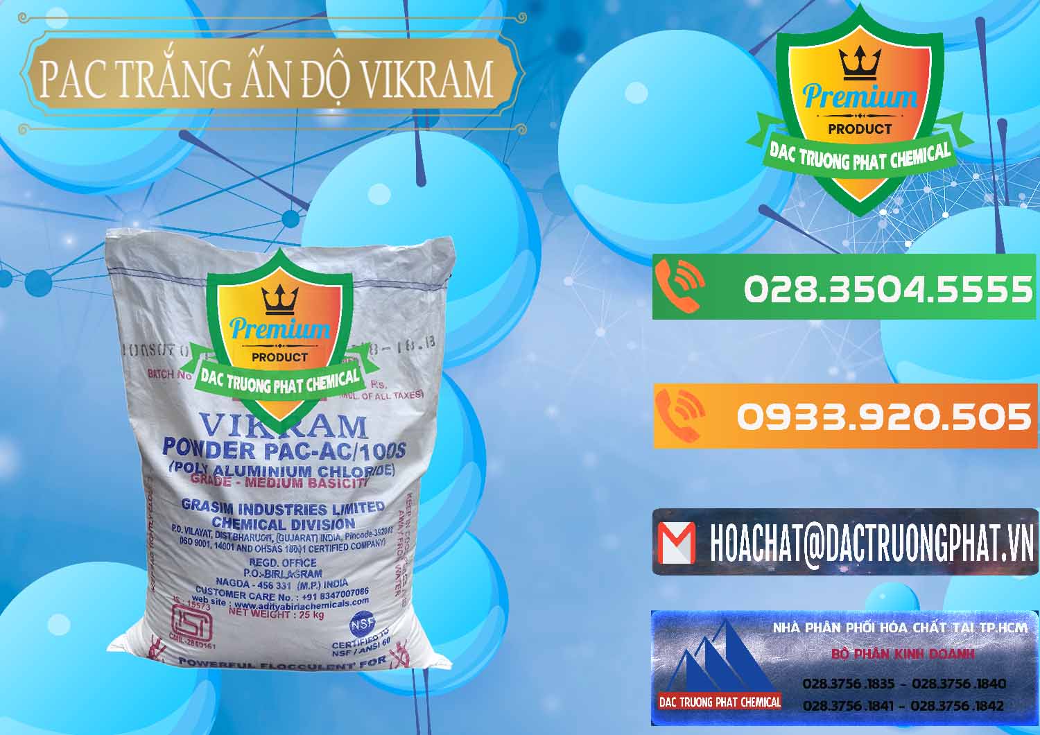 Cung ứng › bán Chất Trợ Lắng PAC # Polyaluminium Chloride Trắng Vikram White Ấn Độ India tại Đồng Tháp Nơi bán _ cung ứng PAC - Polyaluminium Chloride Ấn Độ India Vikram - 0120 - Đơn vị cung cấp & bán hóa chất tại TP.HCM - hoachatxulynuoc.com.vn