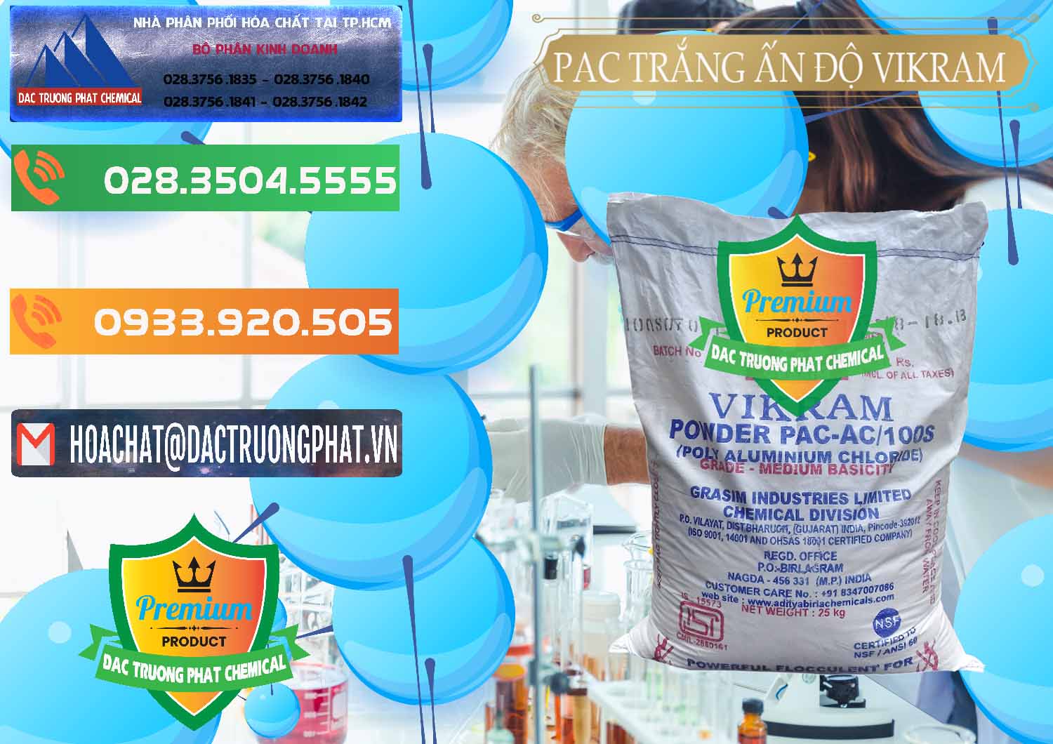 Nơi bán _ cung ứng PAC - Polyaluminium Chloride Ấn Độ India Vikram - 0120 - Chuyên bán và cung cấp hóa chất tại TP.HCM - hoachatxulynuoc.com.vn