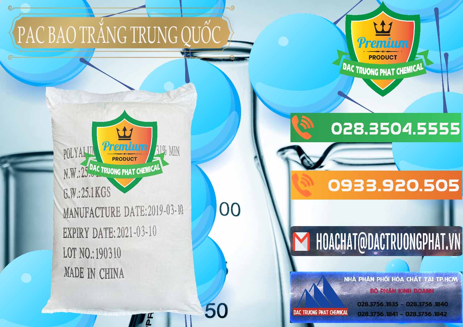 Cty cung cấp ( bán ) PAC - Polyaluminium Chloride Bao Trắng Trung Quốc China - 0108 - Chuyên cung ứng ( phân phối ) hóa chất tại TP.HCM - hoachatxulynuoc.com.vn